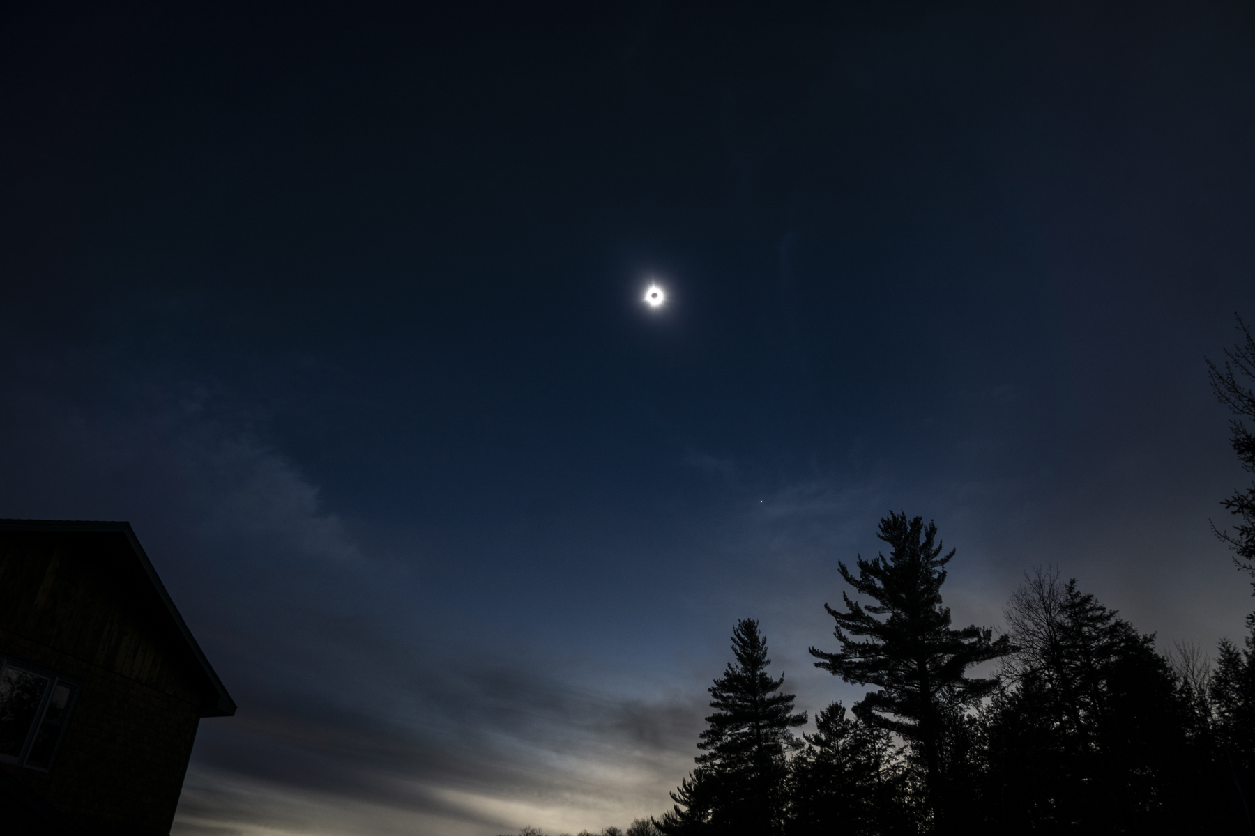 April 2024 eclipse over Lake Ozonia, New Year